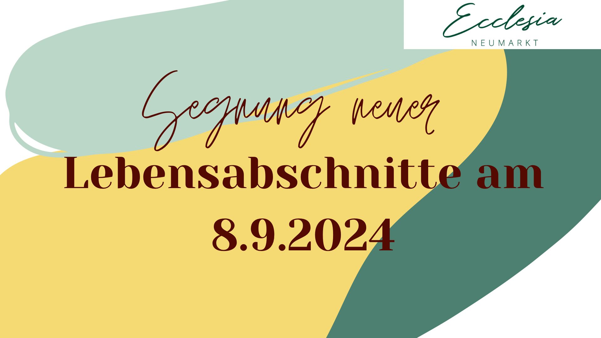 Segnung für neue Lebensabschnitte