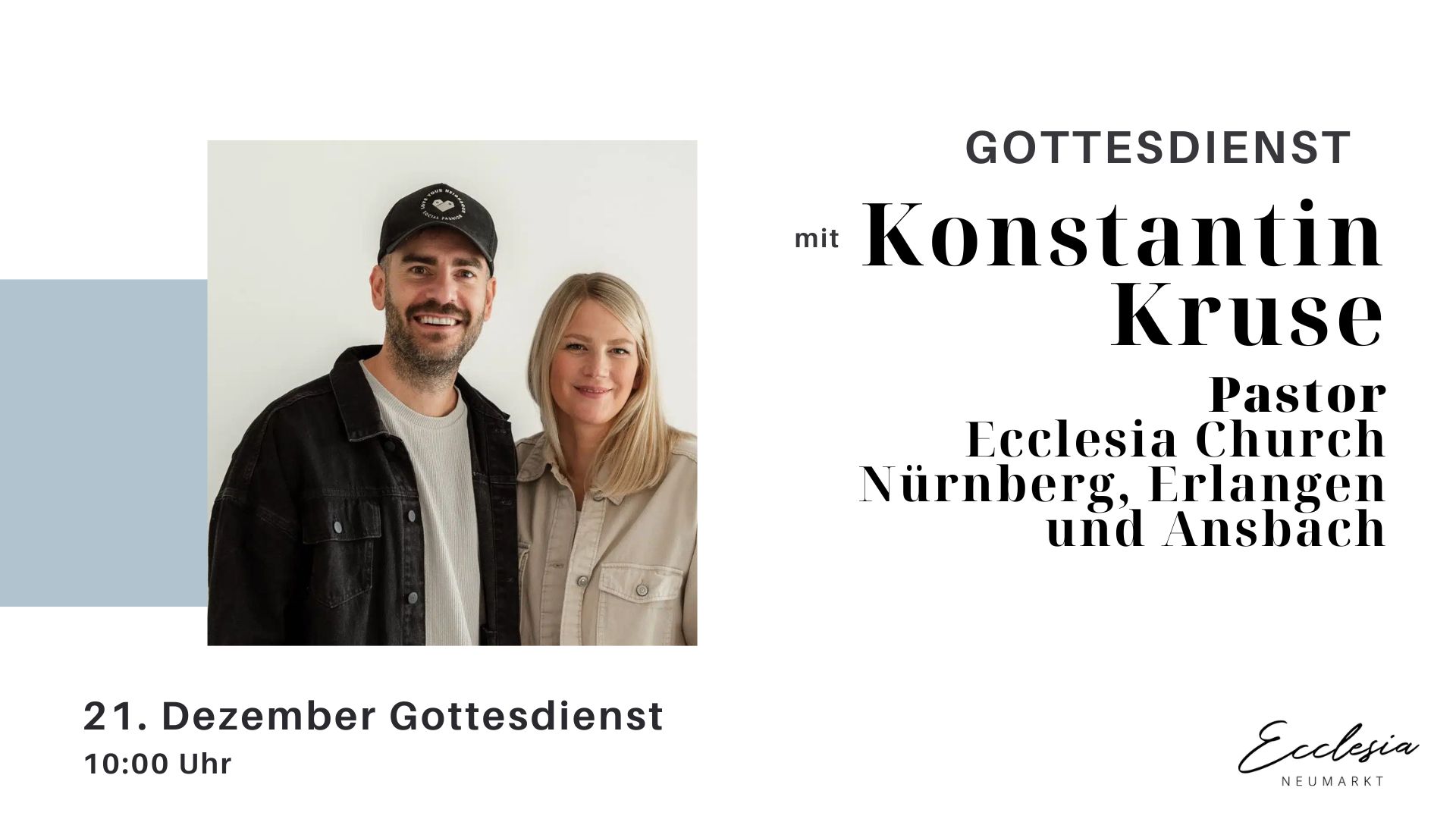 Gottesdienst mit Pastor Konstantin Kruse
